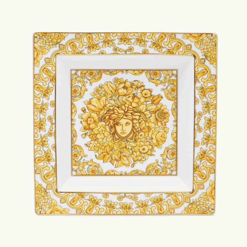 versace medusa rhapsody trinket tray square small gold