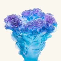 Roses Ultraviolet Vase Medium Blue daum roses ultraviolet vase medium blue