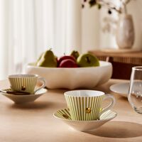 Absinthe Coffee Cup & Saucer Green Set Of 2 bernardaud absinthe coffee cup saucer green set of 2
