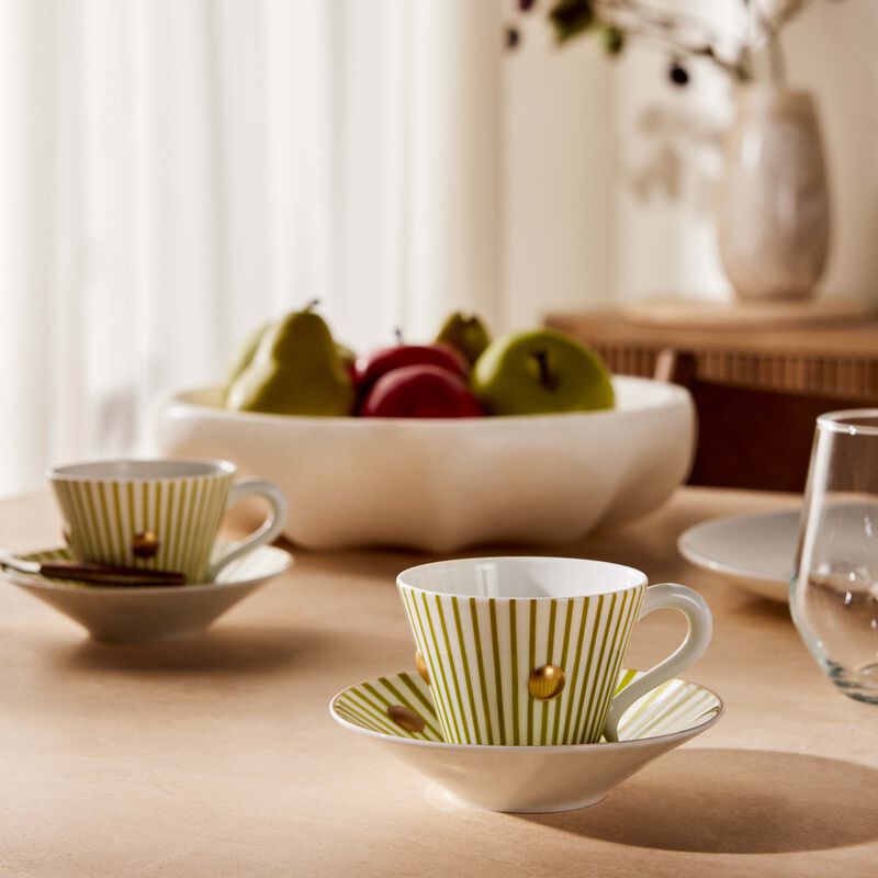 Absinthe Coffee Cup & Saucer Green Set Of 2 bernardaud absinthe coffee cup saucer green set of 2