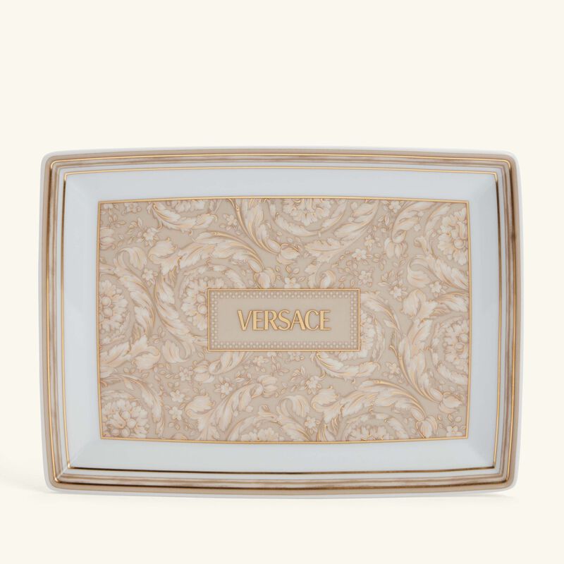 versace barocco beige serving platter 18 cm