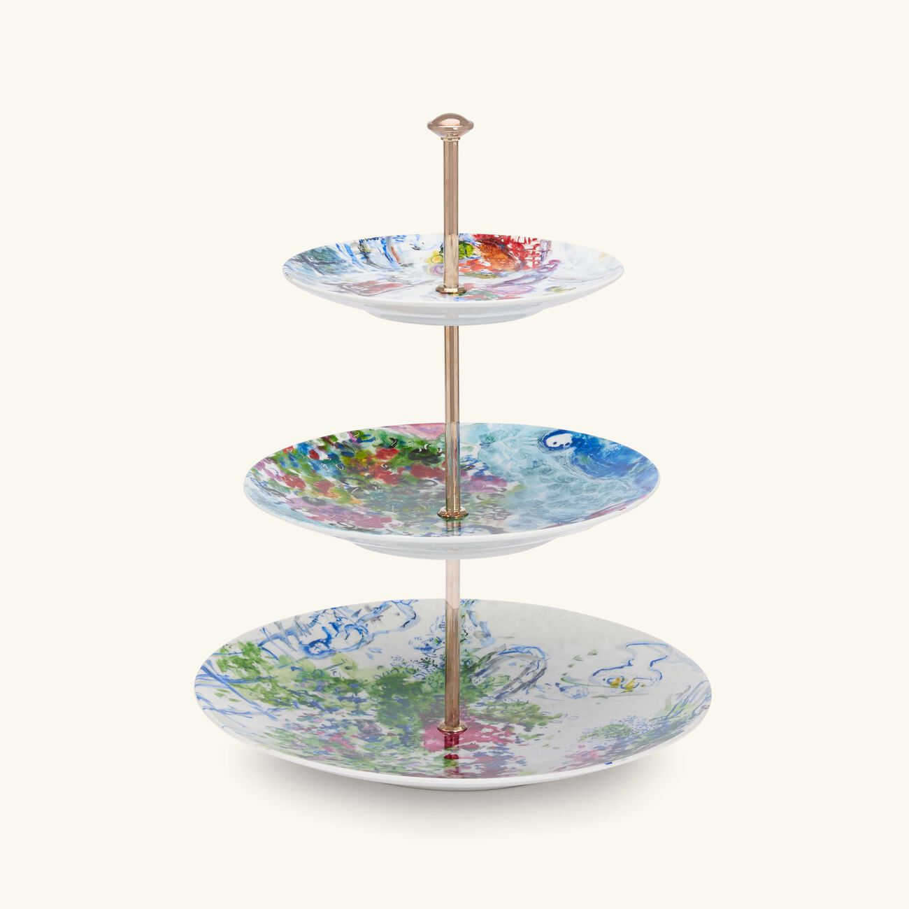 Chagall Bouquet De Fleurs Cake Stand Blue bernardaud chagall bouquet de fleurs cake stand blue