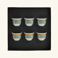 versace scala del palazzo arabic coffee cup green set of 6