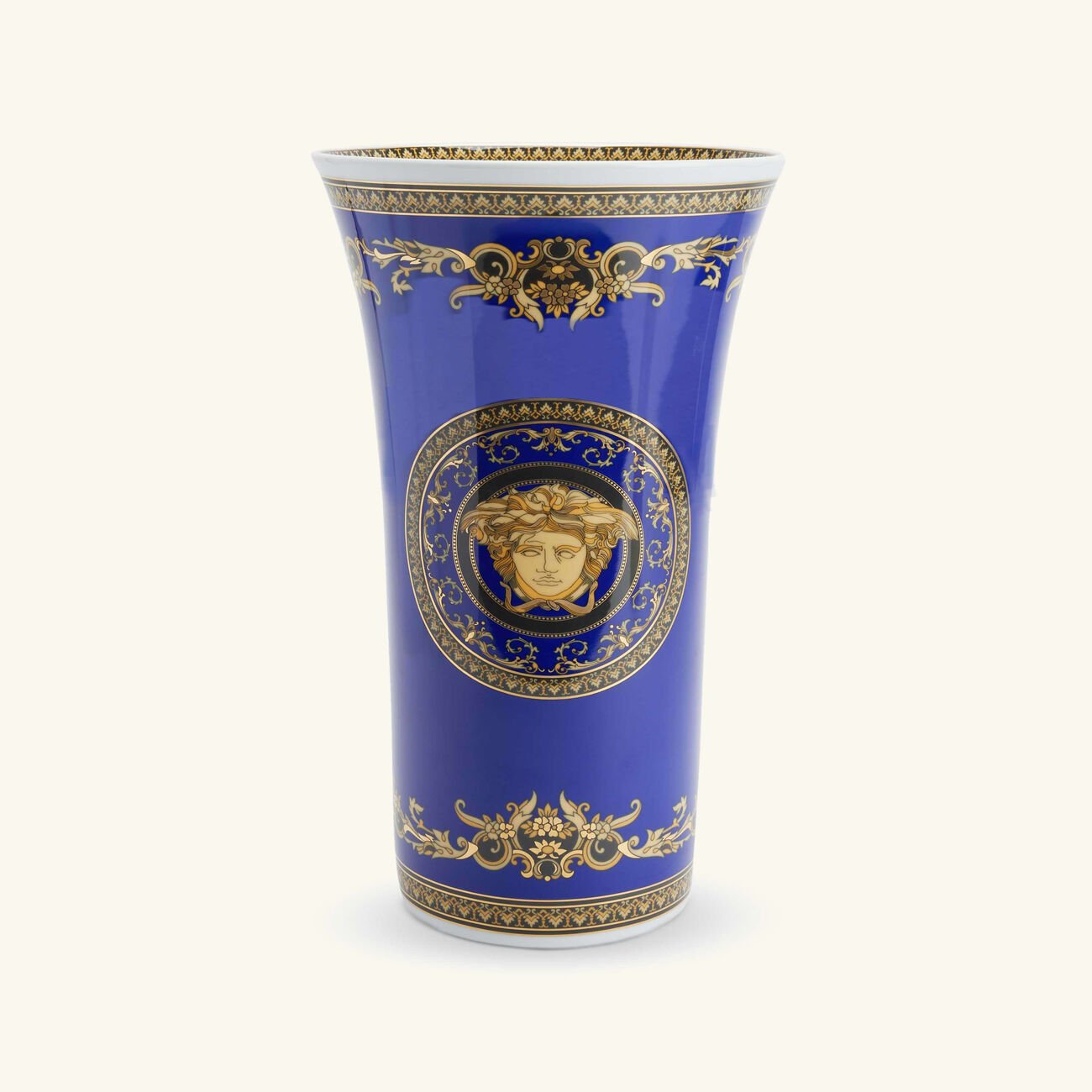 Medusa Vase Medium Blue versace medusa vase medium blue