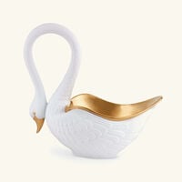 l objet swan centerpiece large white