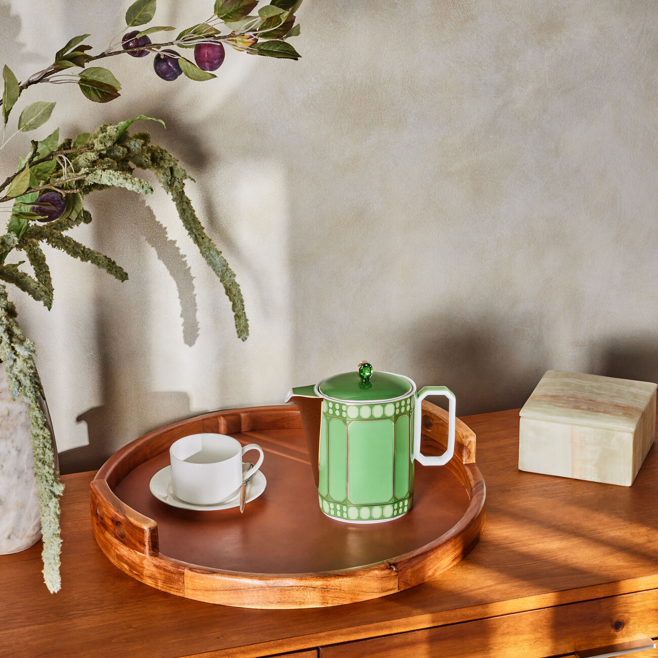 rosenthal signum fern coffee pot green