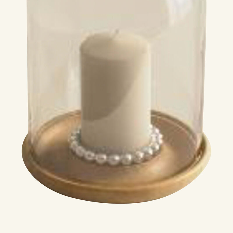 Perles Hurricane Candle Holder Large Oak 29cm christofle perles hurricane candle holder large oak 29cm