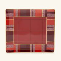 bernardaud tartan tray rectangular small red