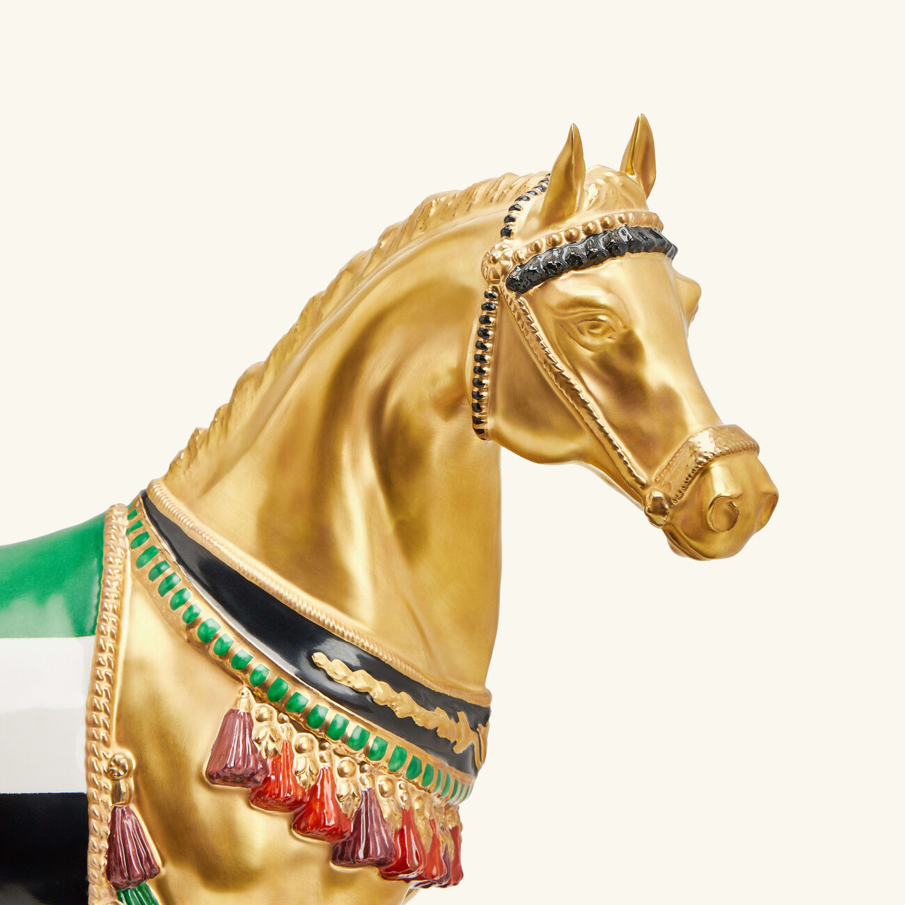 Al Rammah UAE Flag Arabic Horse Sculpture Gold Limited Edition villari al rammah uae flag arabic horse sculpture gold limited edition