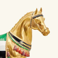 Al Rammah UAE Flag Arabic Horse Sculpture Gold Limited Edition villari al rammah uae flag arabic horse sculpture gold limited edition