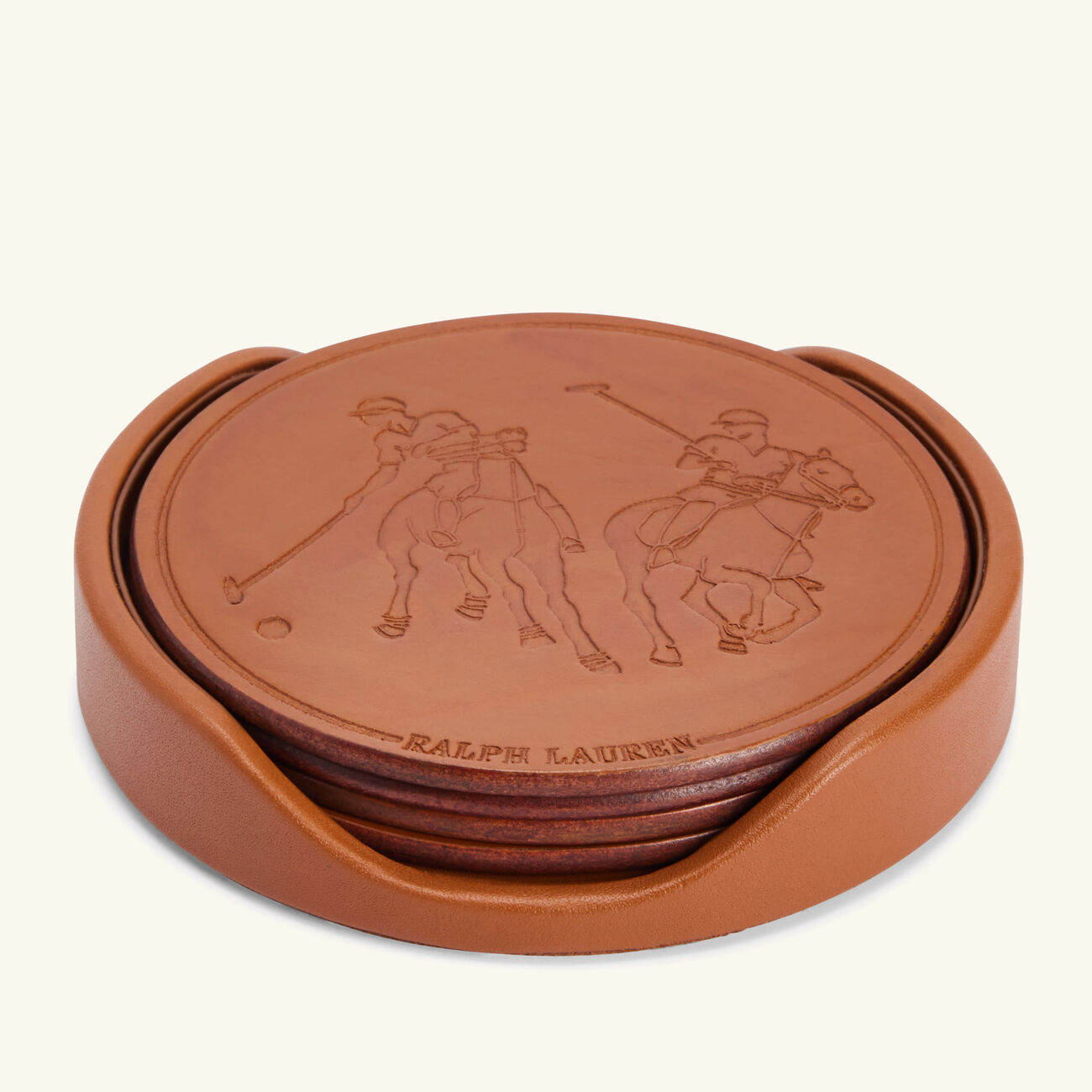 ralph lauren home garrett coaster brown set of 4