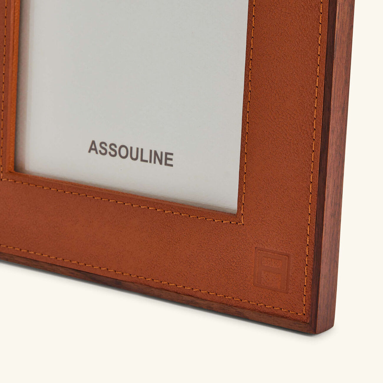 assouline heritage frame camel 24x19 cm