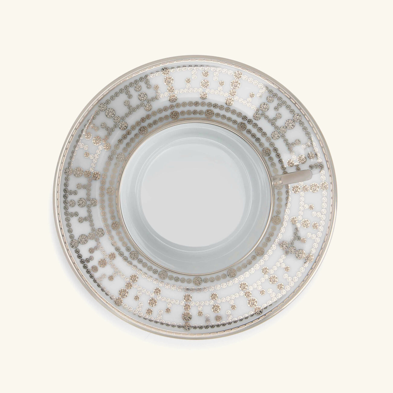 haviland tiara tea cup   saucer silver set of 4