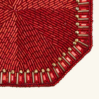 Louxor Coaster Red Set Of 4 kim seybert louxor coaster red set of 4