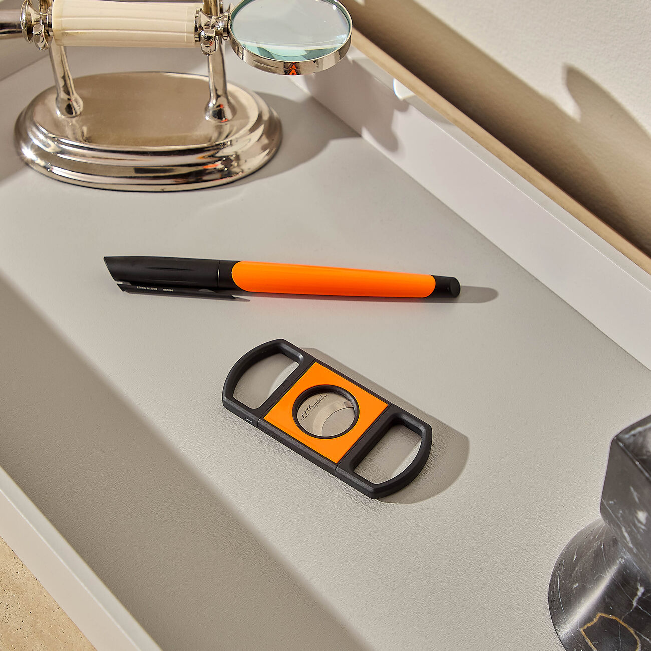 Guillotine Cigar Cutter Orange st dupont guillotine cigar cutter orange