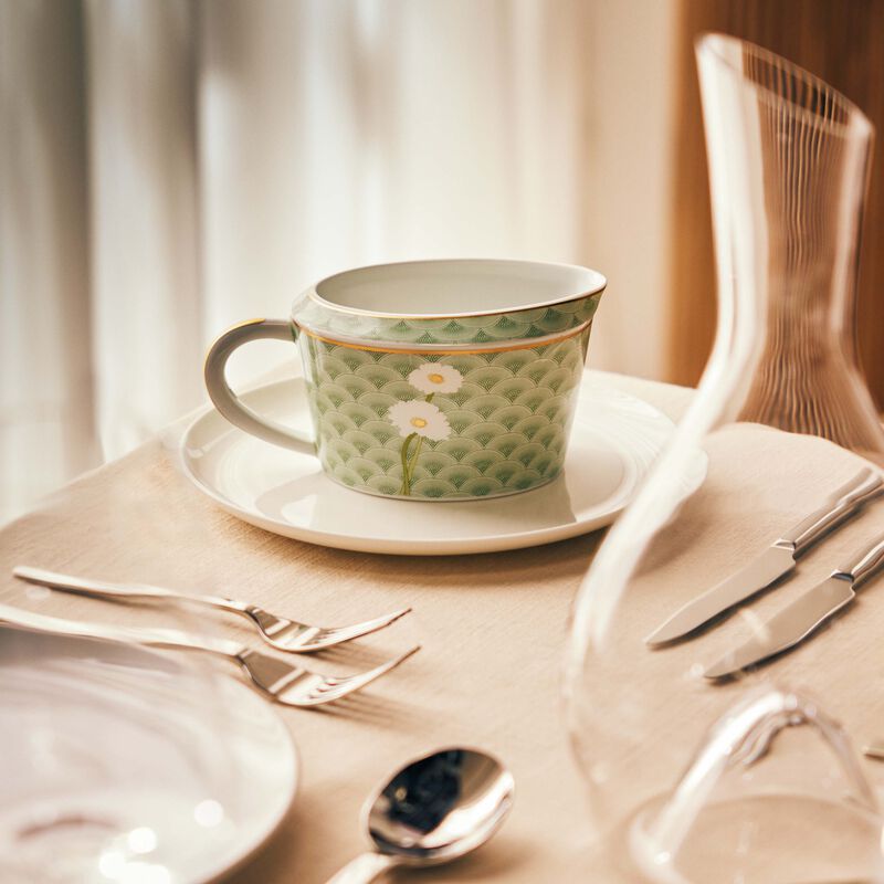 bernardaud praiana gravy boat green