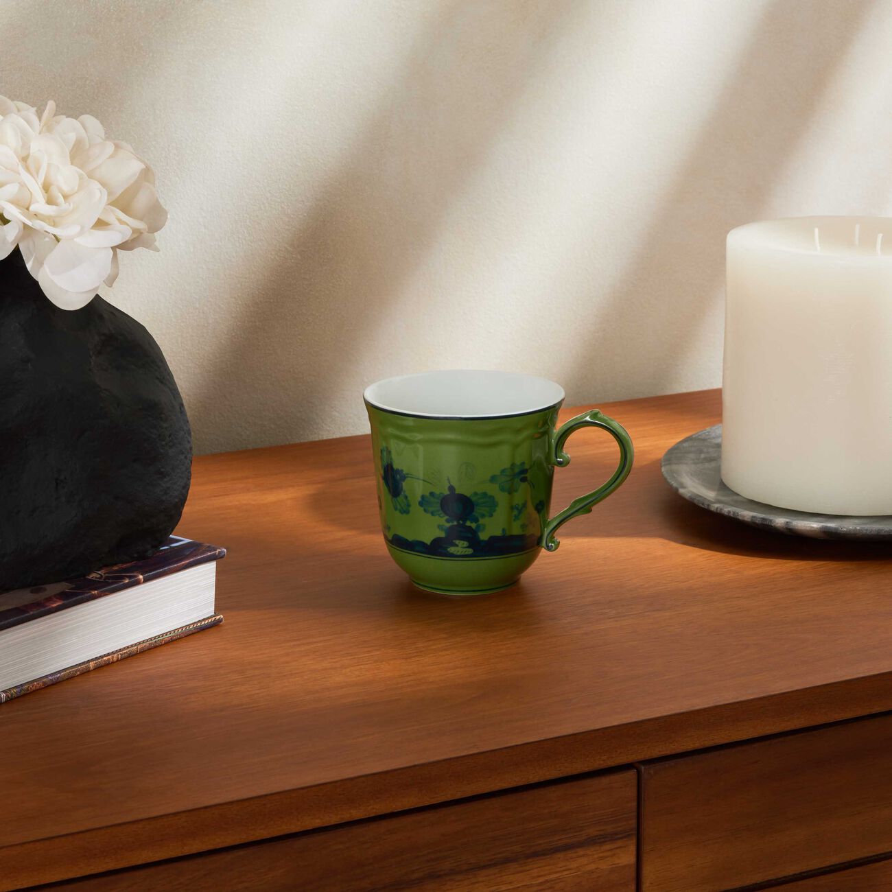 ginori 1735 oriente italiano malachite mug green