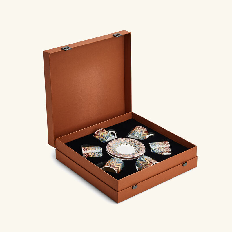 Zig Zag Jarris Coffee Cup & Saucer Set Of 6 missoni home zig zag jarris coffee cup saucer set of 6