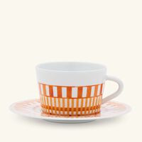Terra Rosa Tea Cup & Saucer Orange bernardaud terra rosa tea cup saucer orange
