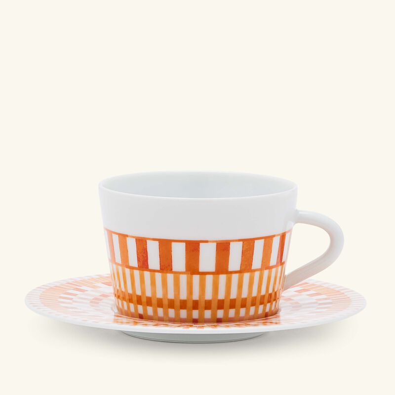 Terra Rosa Tea Cup & Saucer Orange bernardaud terra rosa tea cup saucer orange