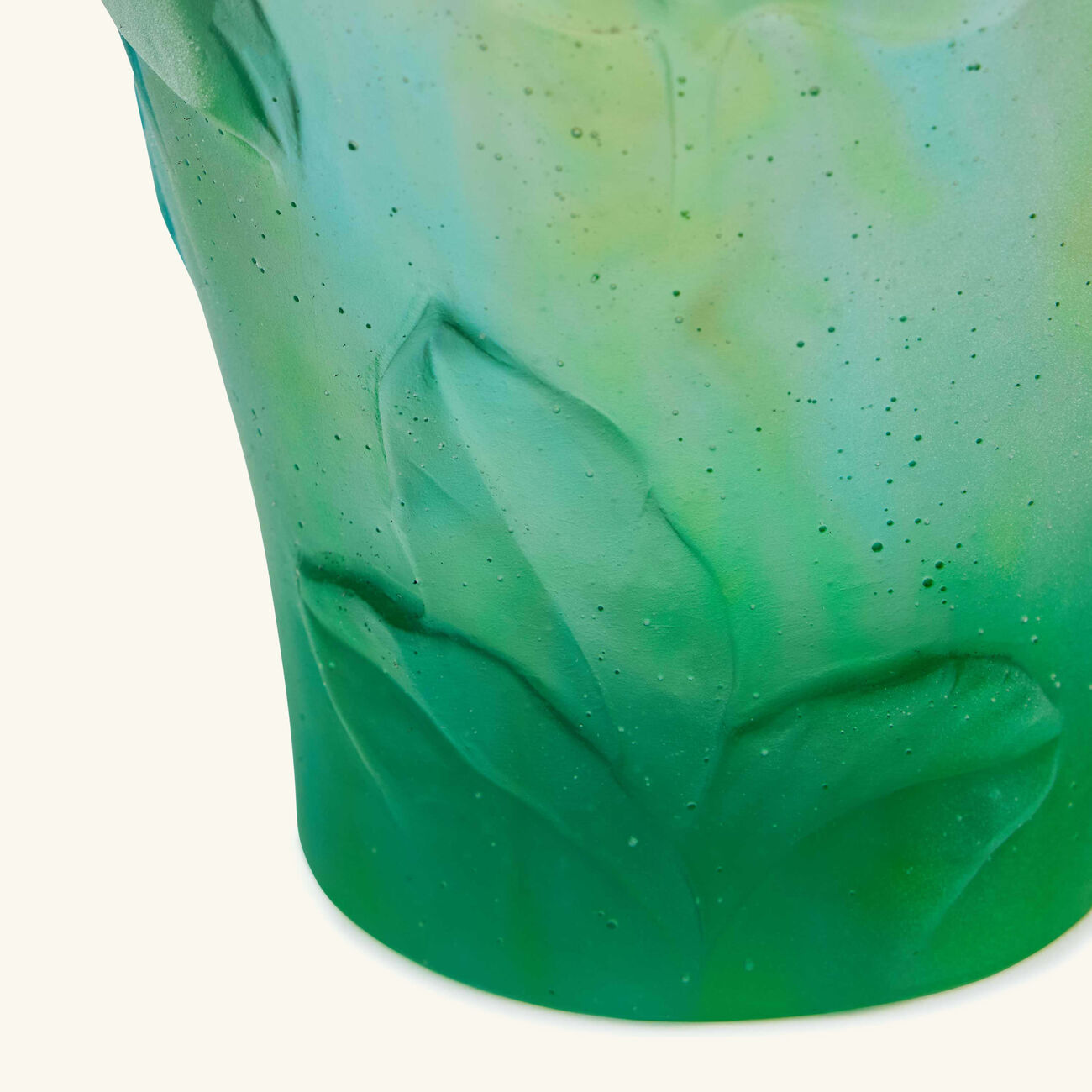 Rose Vase Medium Green daum rose vase medium green