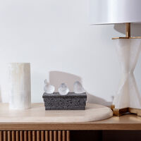 لاليك تمثال بيو على شكل طير برأس مرفوع صغير شفاف