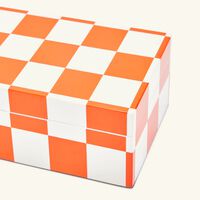 Checkerboard Box Orange jonathan adler checkerboard box orange