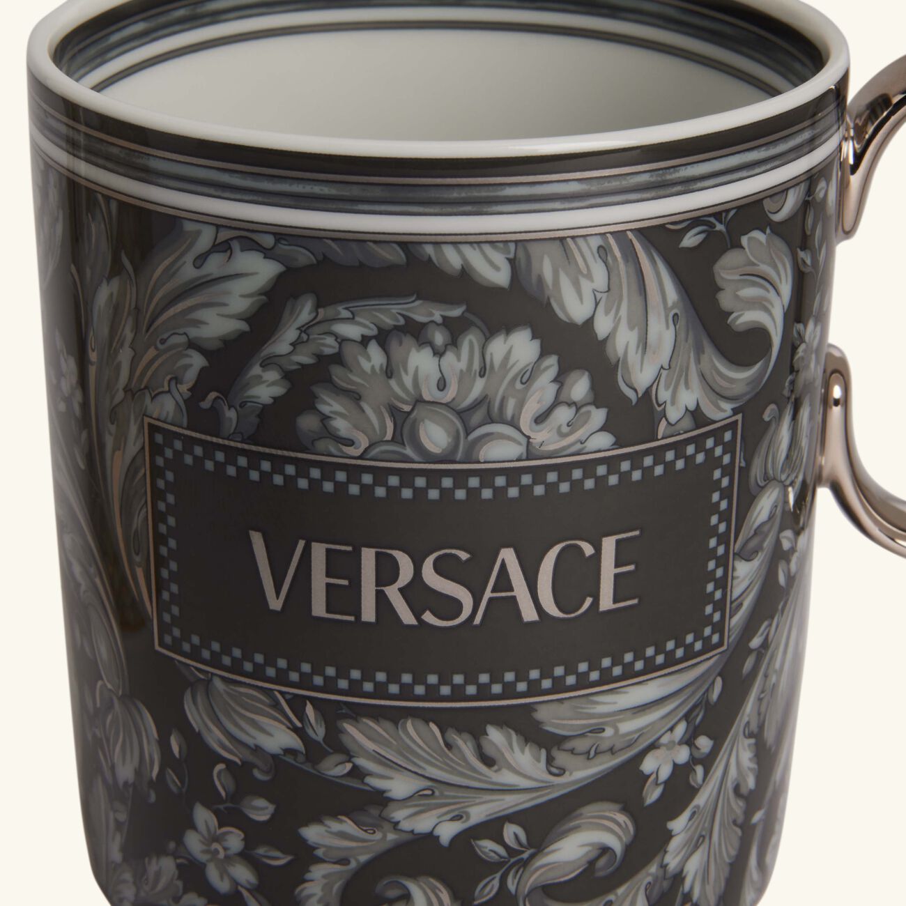 Barocco Haze & Beige Mug Set of 2 versace barocco haze beige mug set of 2