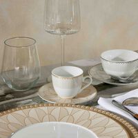 كريستوفل طقم مالميزون إمبيريال مؤلف من فنجانين للقهوة مع صحنيهما باللون البلاتيني