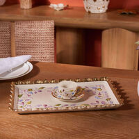Taormina Serving Tray Rectangular Large White villari taormina serving tray rectangular large white