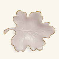 villari autumn fig leaf trinket tray large pink