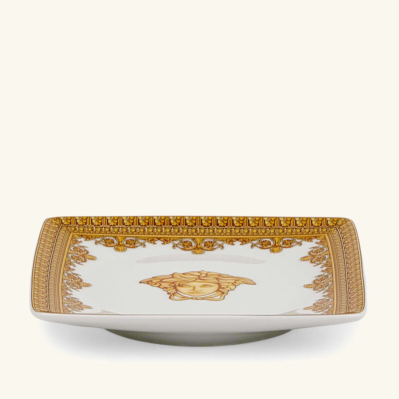 versace i love baroque trinket tray square white 11cm