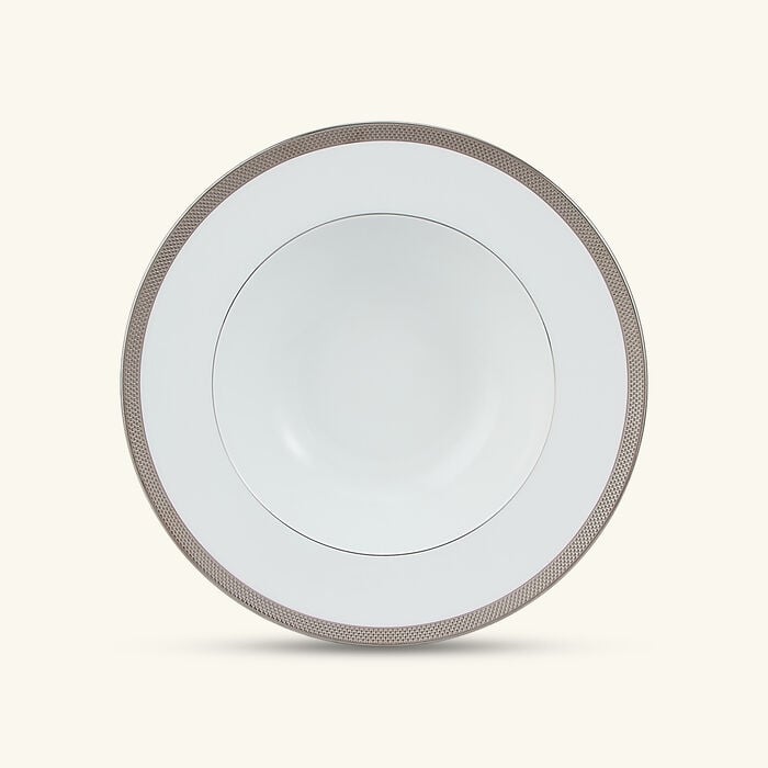 Maille Platine Soup Plate White 22cm bernardaud maille platine soup plate white 22cm