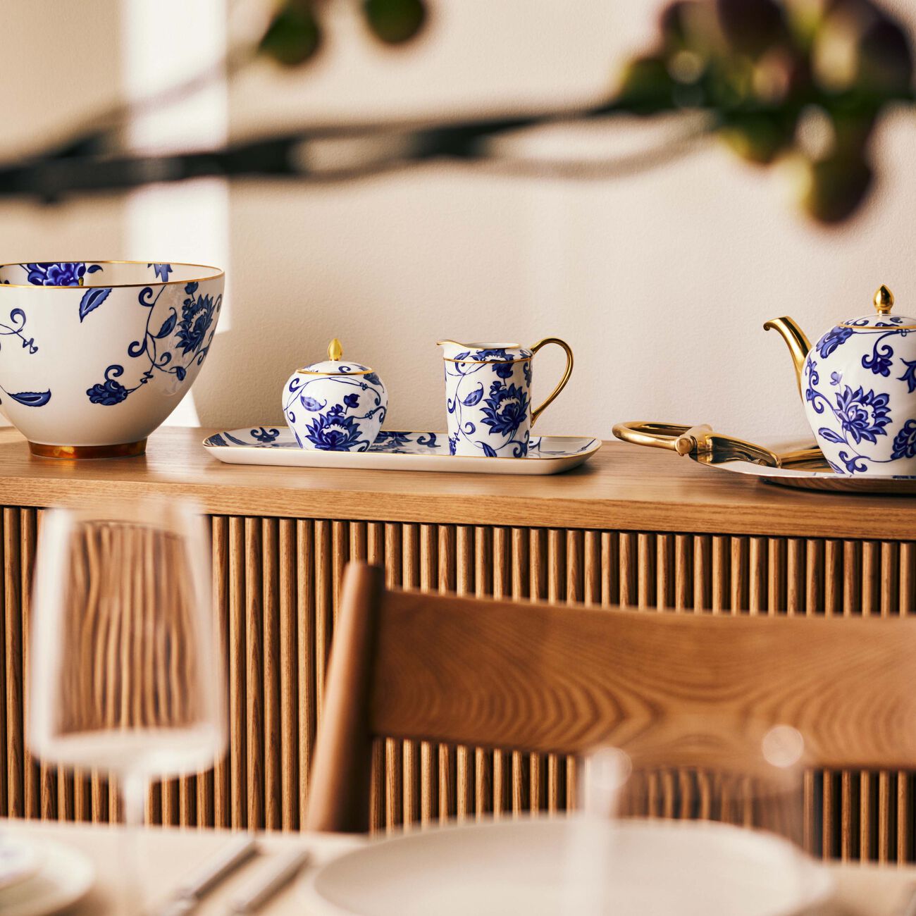 bernardaud prince bleu sugar bowl blue