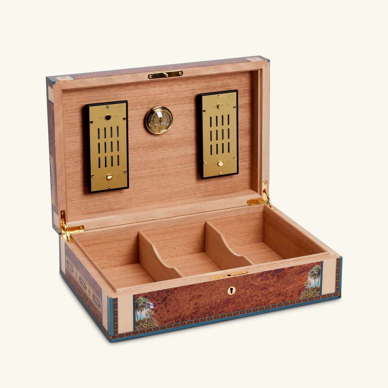 elie bleu flora de alba cigar humidor brown