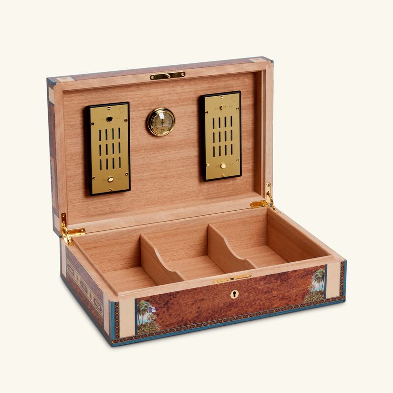 elie bleu flora de alba cigar humidor brown