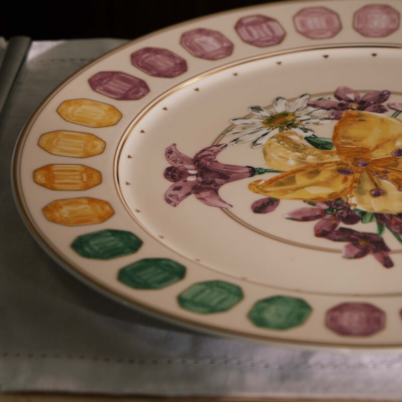 rosenthal idyllia service plate round bouquet 33 cm