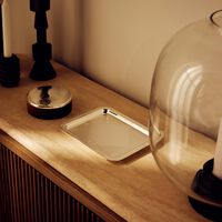 كريستوفل صينية أفير سبيسيال مستطيلة صغيرة مطلية بالفضة لياسمين الملا