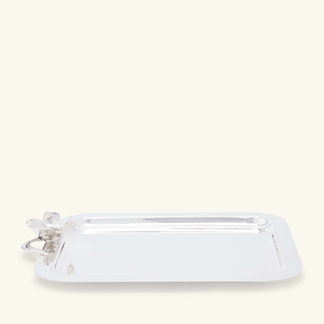 christofle anemone serving tray rectangular small silver plated