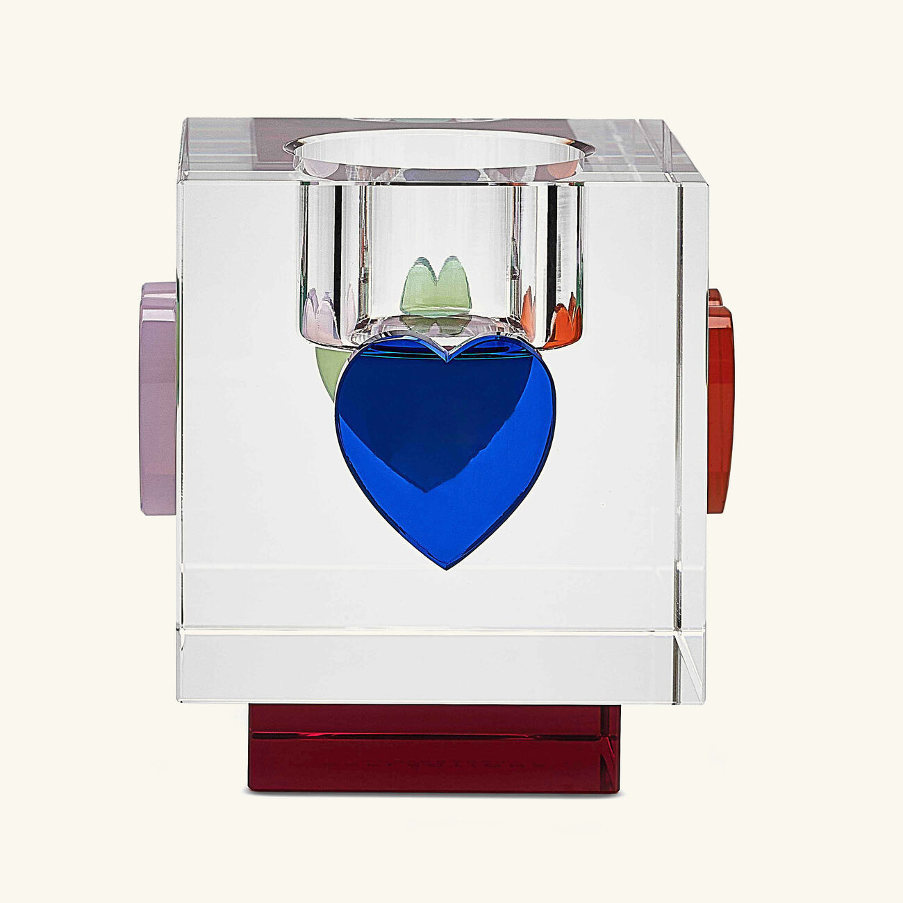 Lea Heart Tea Light Holder Red reflections copenhagen lea heart tea light holder red