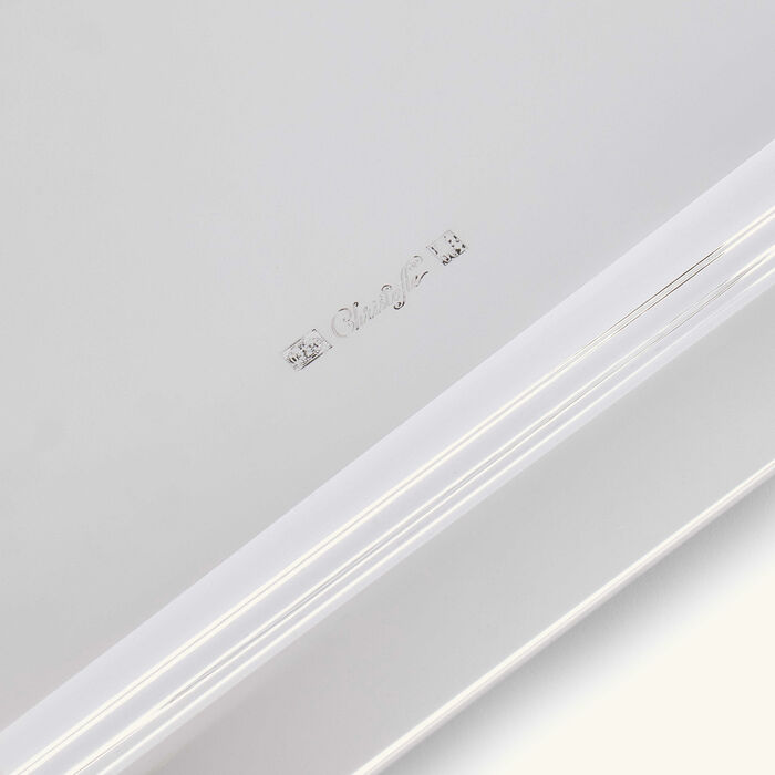 كريستوفل صينية الضيافة فيرتيجو مربعة صغيرة باللون الفضي