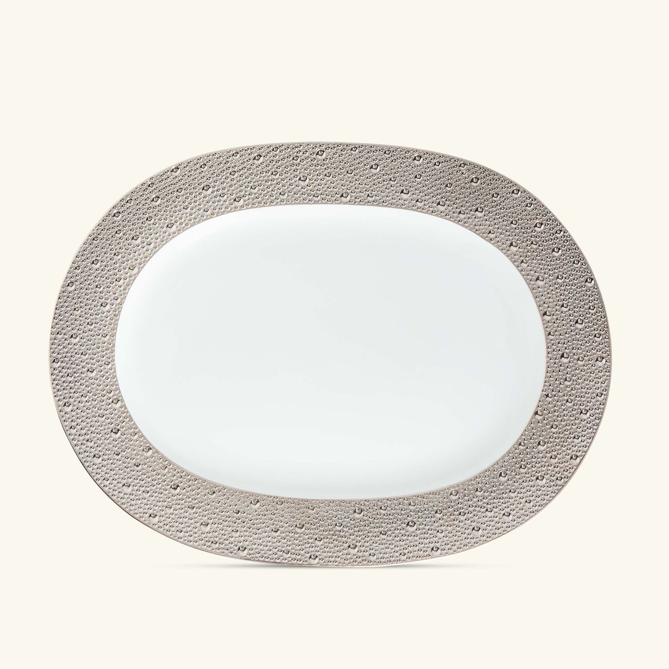 Ecume Serving Platter Oval Silver 35cm bernardaud ecume serving platter oval silver 35cm