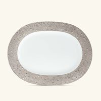 Ecume Serving Platter Oval Silver 35cm bernardaud ecume serving platter oval silver 35cm