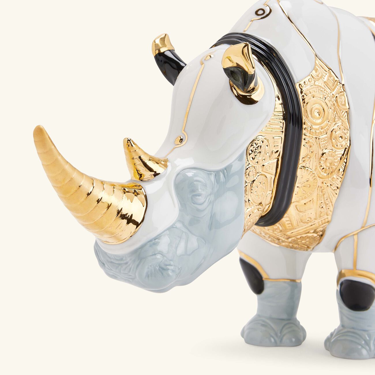Rhino Cyborg Sculpture Medium White lladro rhino cyborg sculpture medium white