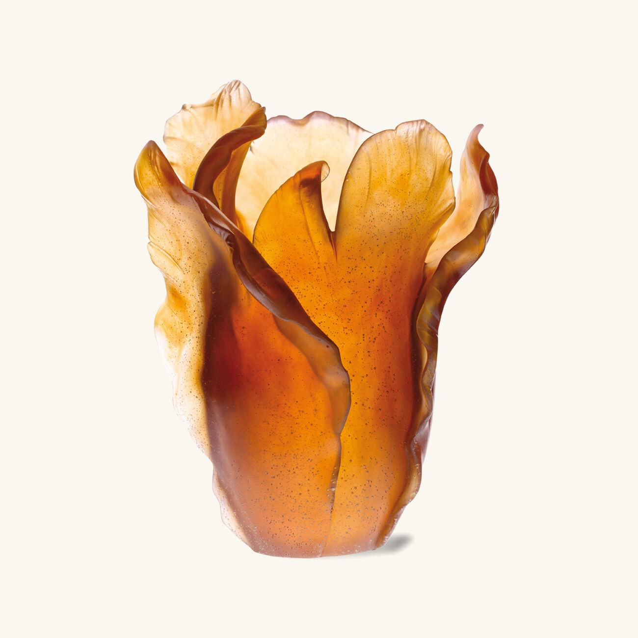 daum tulip vase medium amber
