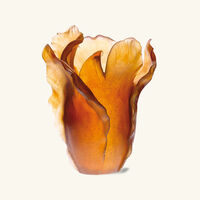 daum tulip vase medium amber