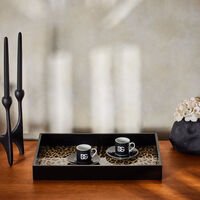 dolce gabbana casa leopard tray rectangular large brown