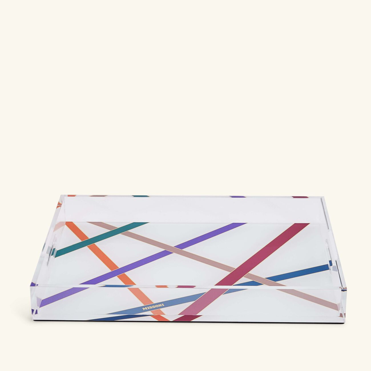 Nastri Tray Rectangluar Large Multicolor missoni home nastri tray rectangluar large multicolor
