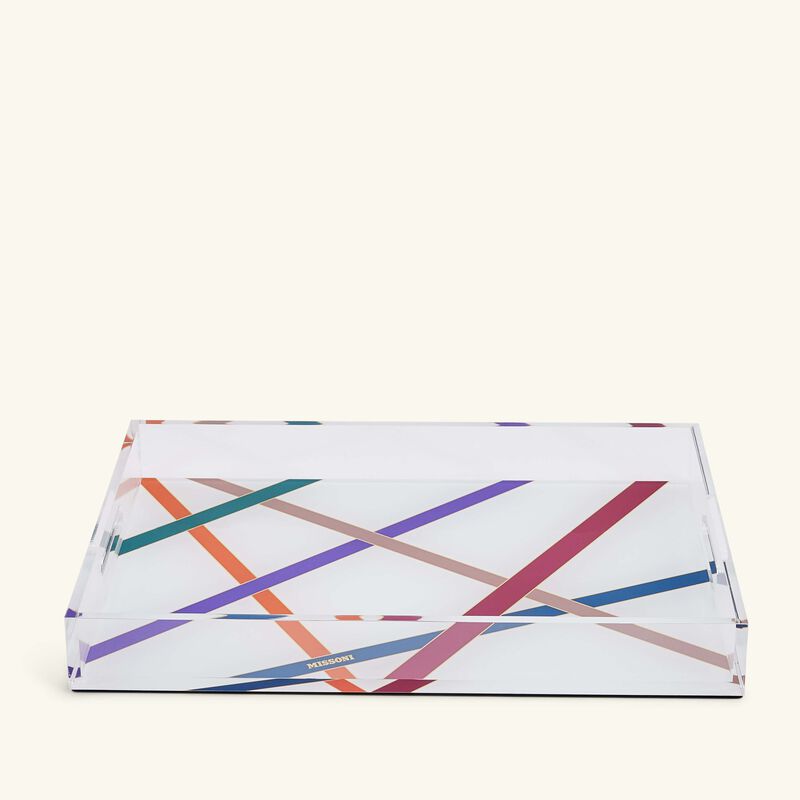 Nastri Tray Rectangluar Large Multicolor missoni home nastri tray rectangluar large multicolor