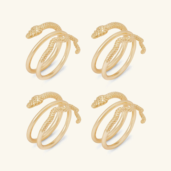 l objet serpent napkin rings gold set of 4
